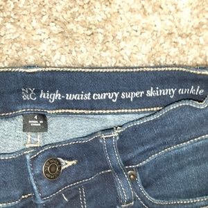 NYNC High Waist Curvy Super Skinny Ankle Jeans